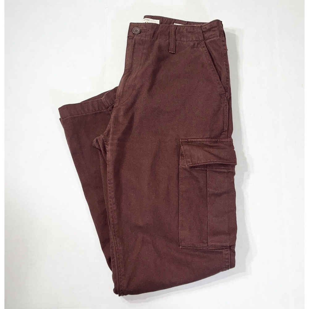 Lucky Brand Cargo Pants Womens 0 25 Brown Slim Tapered Utility Granola Girl